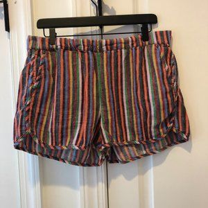 Madewell Rainbow Striped Shorts